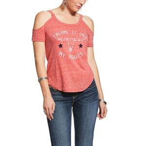 Ariat blame it on my roots shirt